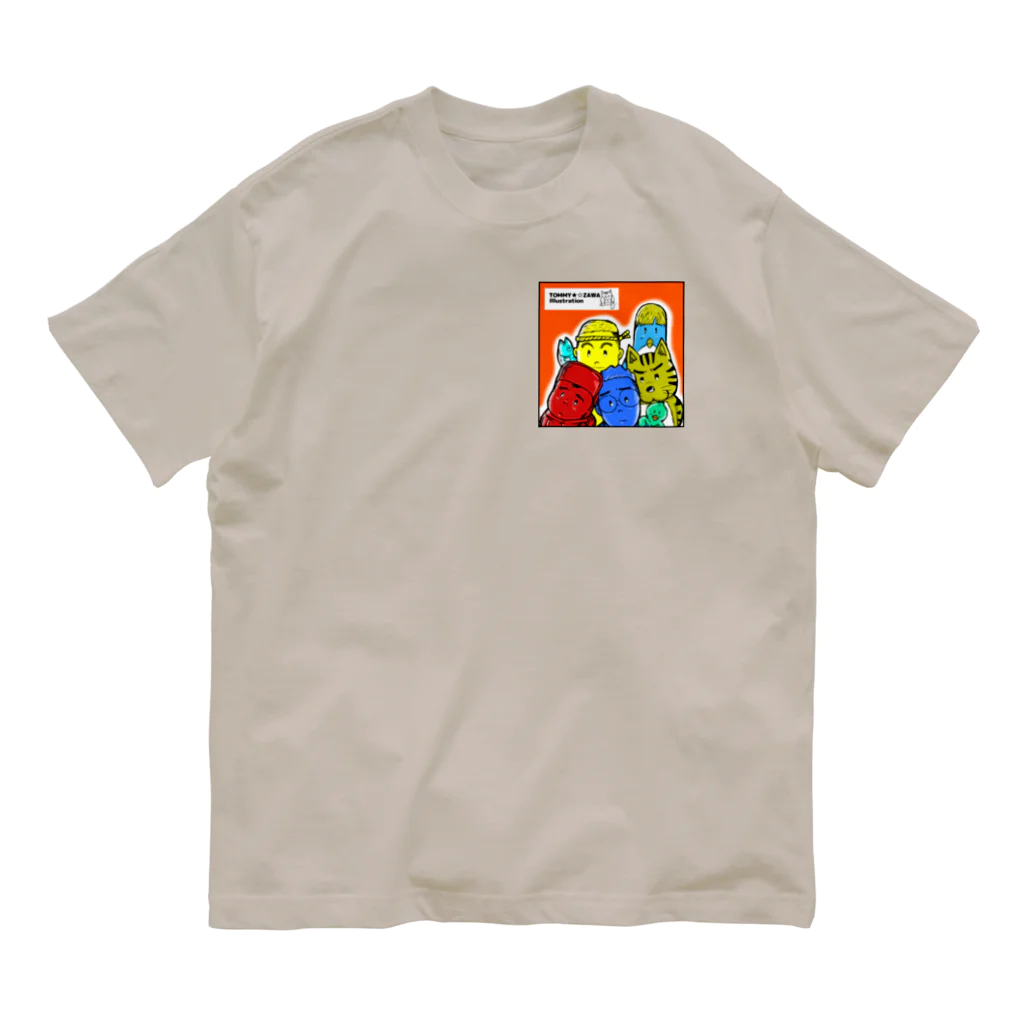 TOMMY★☆ZAWA　ILLUSTRATIONのTOMMY-ZAWA ALL STARS オーガニックコットンTシャツ