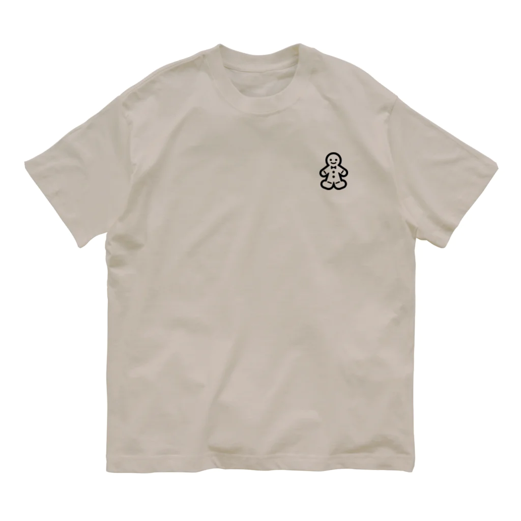 ICON GRAPHICA オフィシャルストアのジンジャーブレッドマン（黒） Organic Cotton T-Shirt