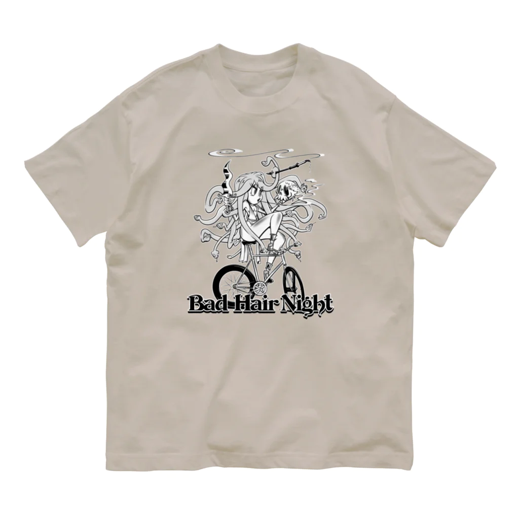 nidan-illustrationの“Bad Hair Night” オーガニックコットンTシャツ