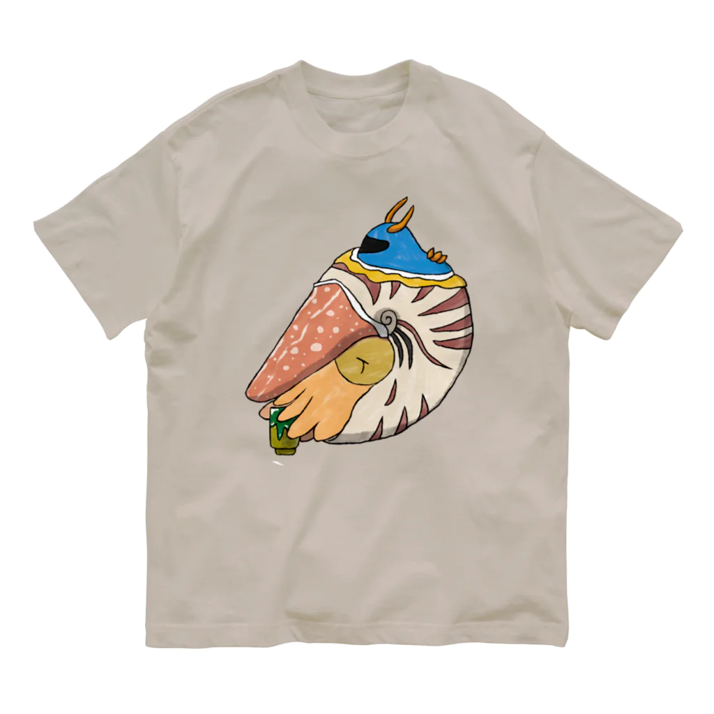Drecome_Designの貝のない貝と貝のあるnot貝 オーガニックコットンTシャツ