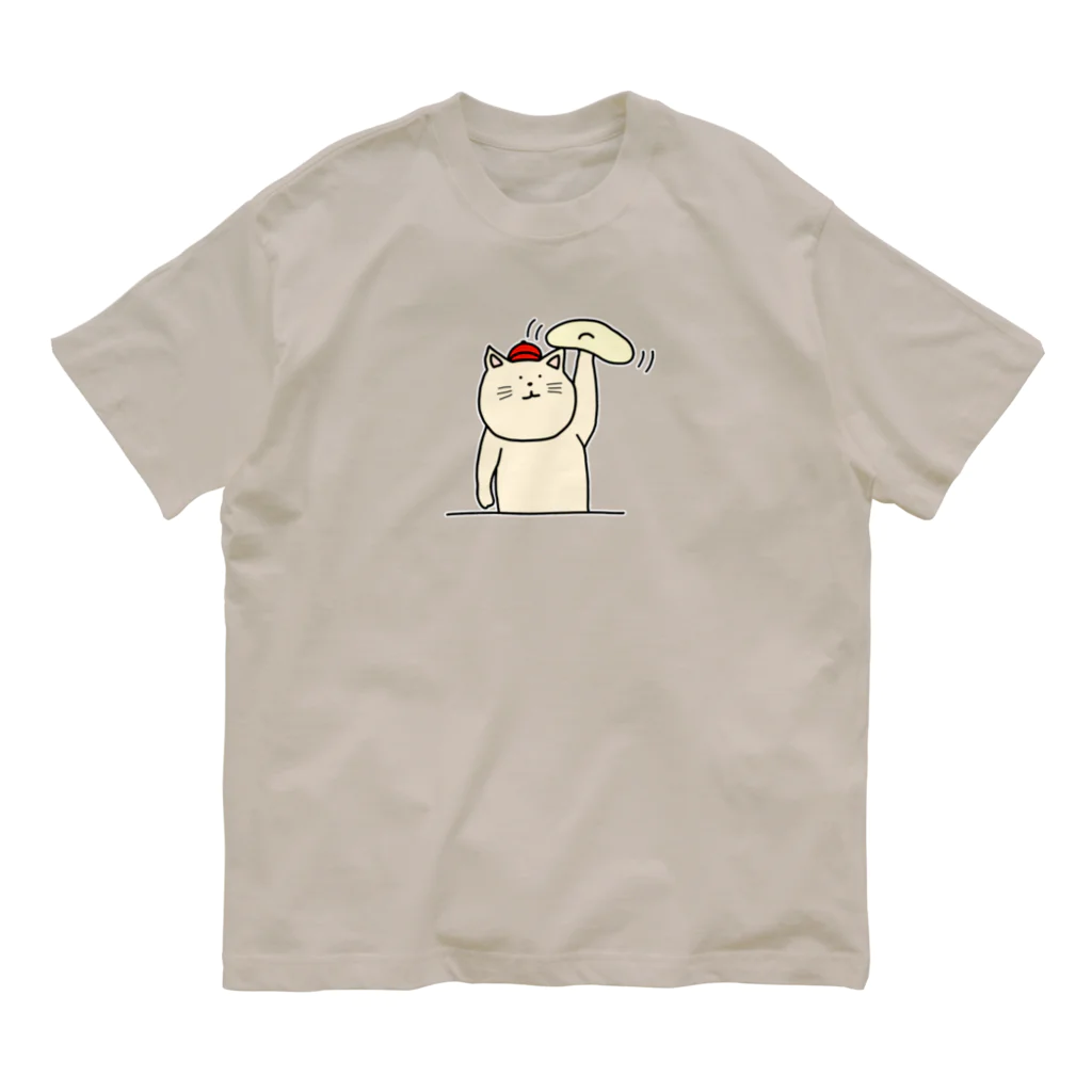 ＋Whimsyのピザ屋さんねこ オーガニックコットンTシャツ