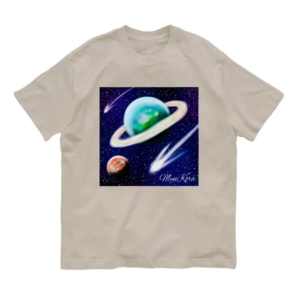 MyuKoraの宇宙のどこか オーガニックコットンTシャツ