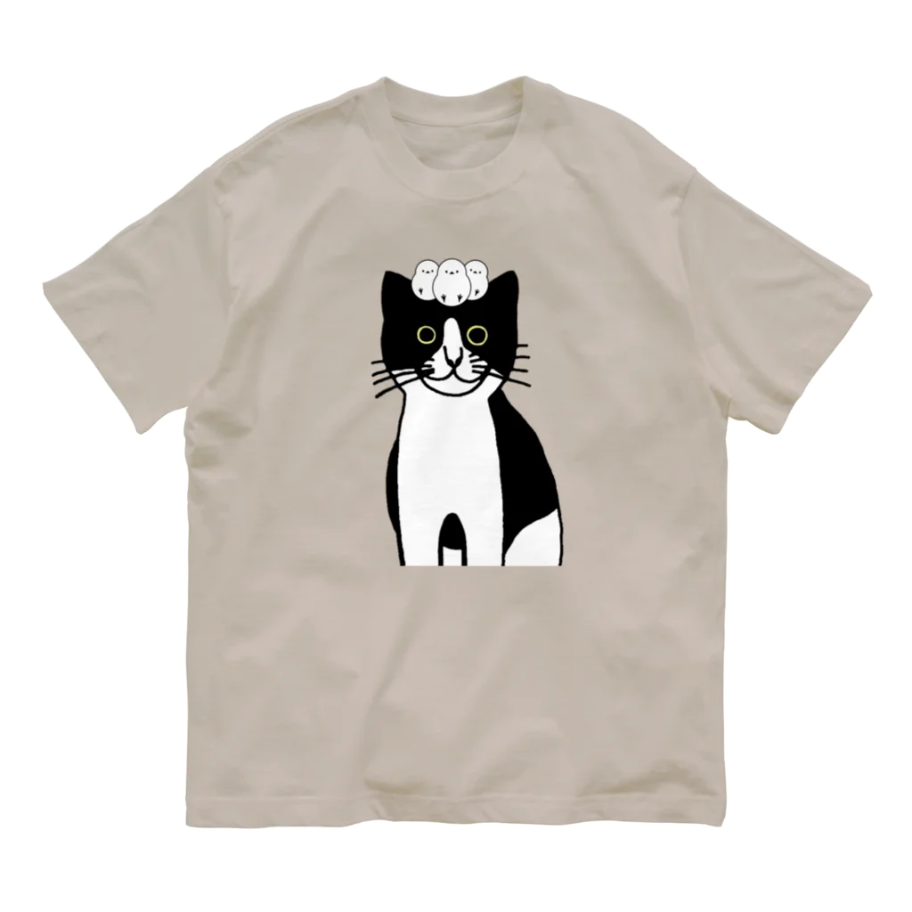 aiueoneko358のハチワレちゃんとシマエナガ Organic Cotton T-Shirt