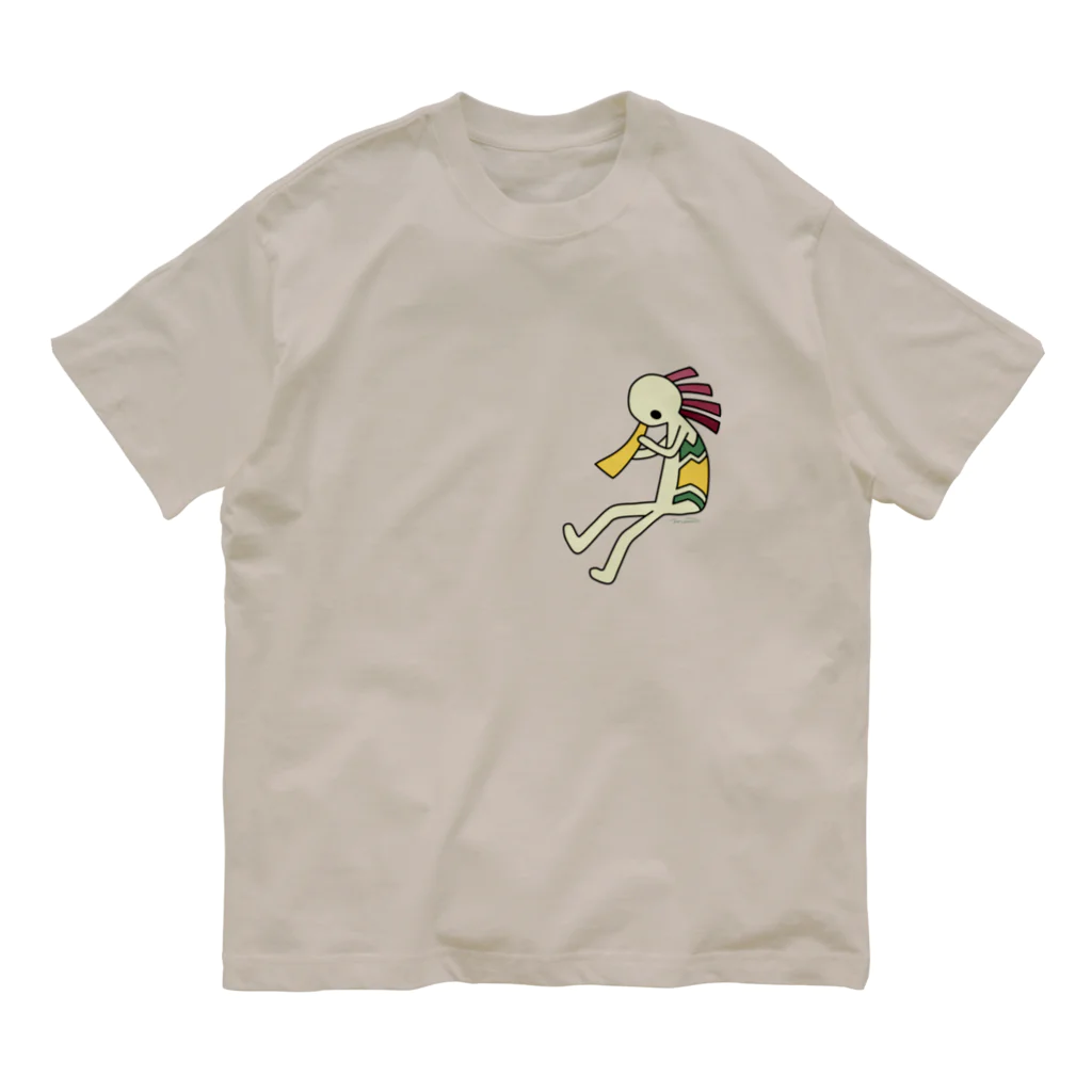 みみはんこ/消しゴムはんこのKokopelli Organic Cotton T-Shirt