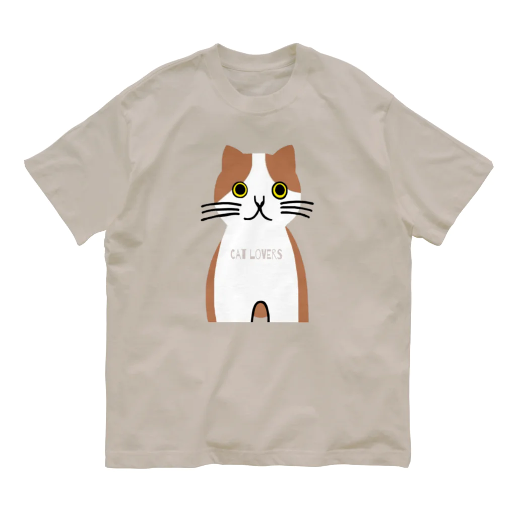 aiueoneko358の茶ハチワレちゃん Organic Cotton T-Shirt