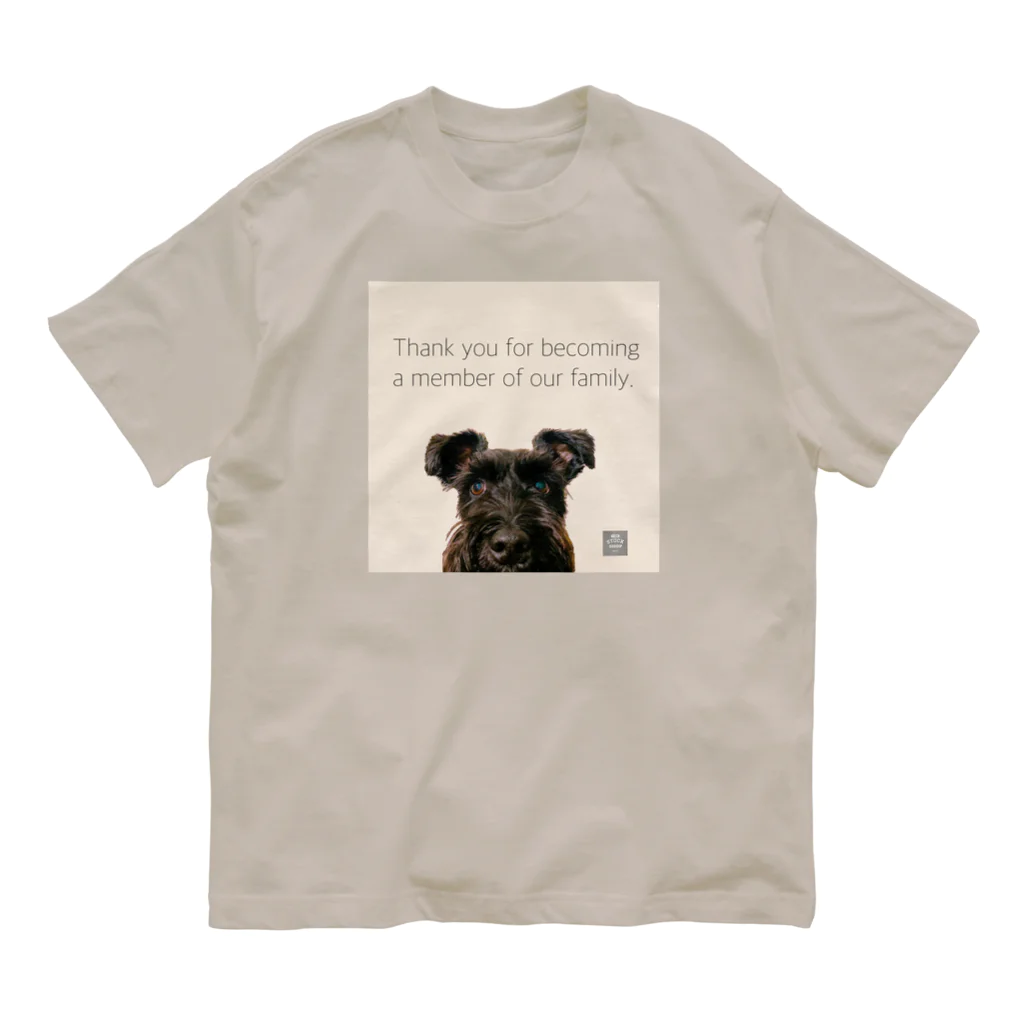 KURO のドアップKURO シュナウザー 黒シュナ 黒い犬 Organic Cotton T-Shirt