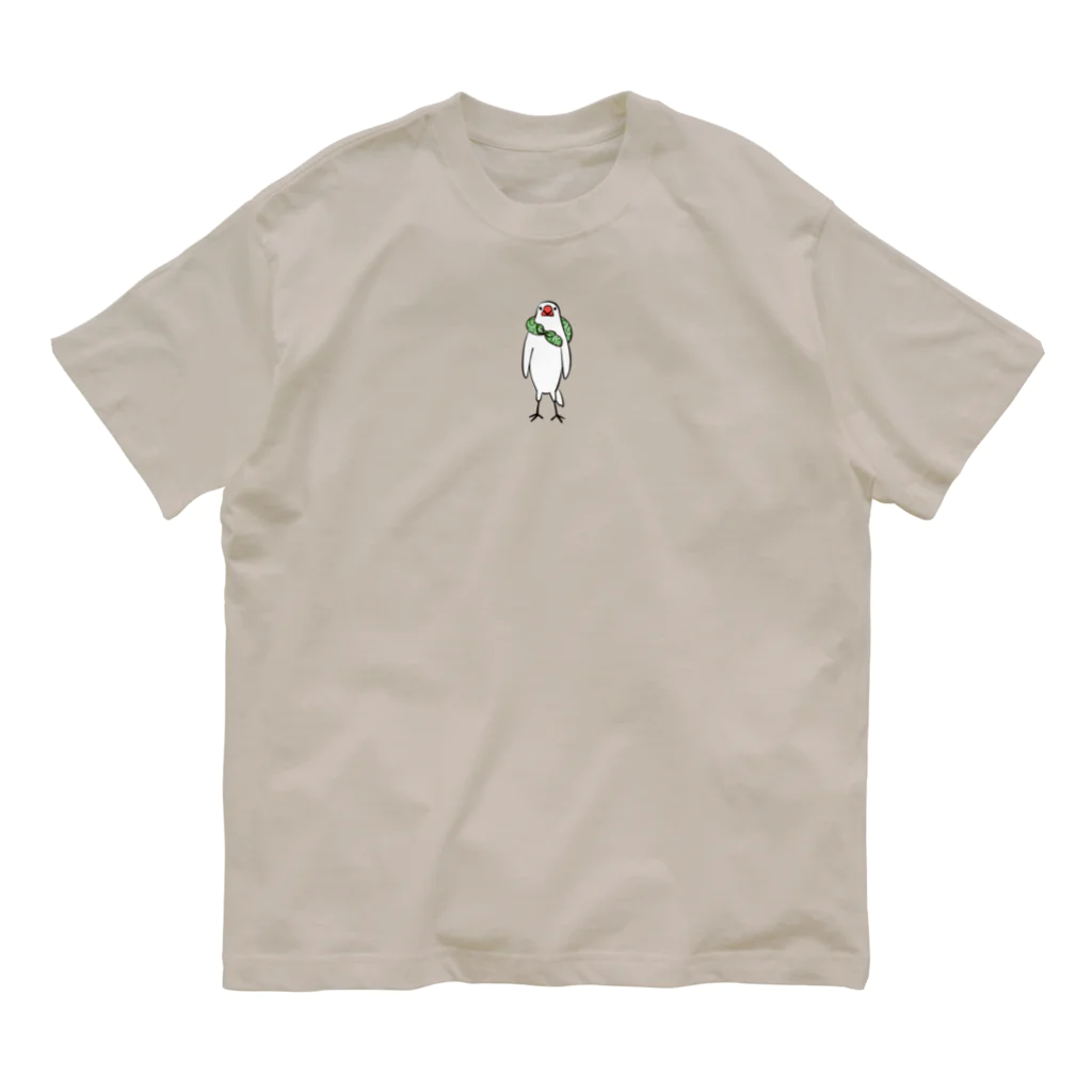 ふろしき文鳥のお店の直立のふろしき文鳥 オーガニックコットンTシャツ