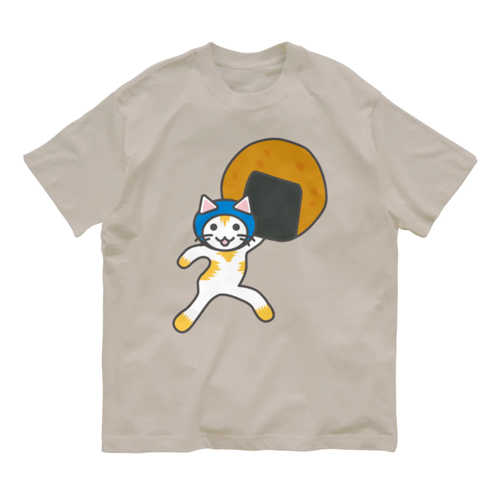 ヨープキャンが気になったのせんべいねこ オーガニックコットンTシャツ