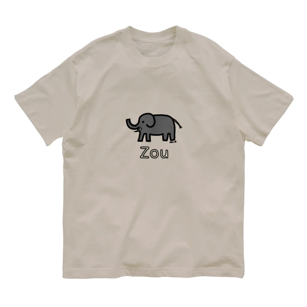 MrKShirtsのZou (ゾウ) 色デザイン オーガニックコットンTシャツ