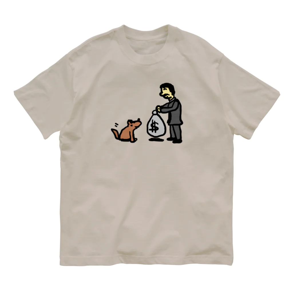 アメリカンベース   GG1966の社畜　社長の犬　サラリーマン　お金　犬 Organic Cotton T-Shirt