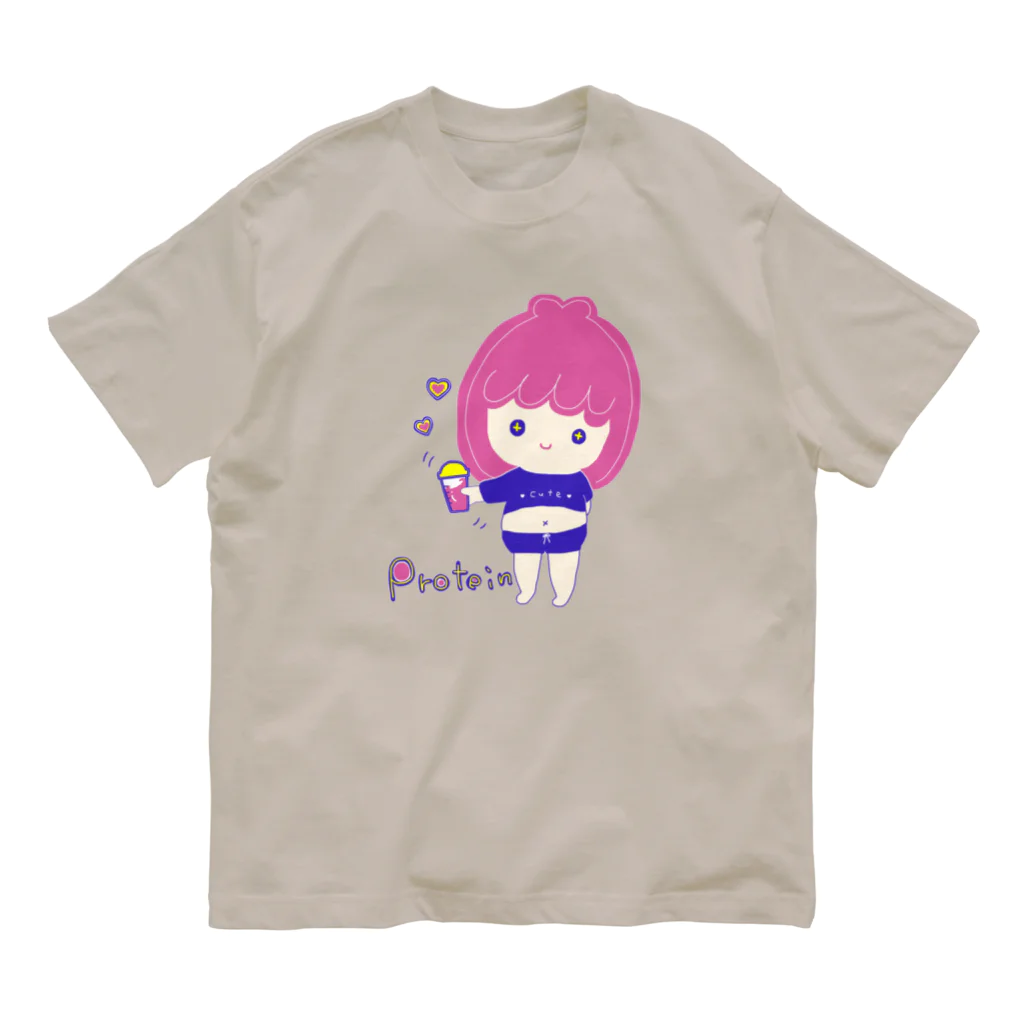 rurugirlのプロテイン女子 Organic Cotton T-Shirt