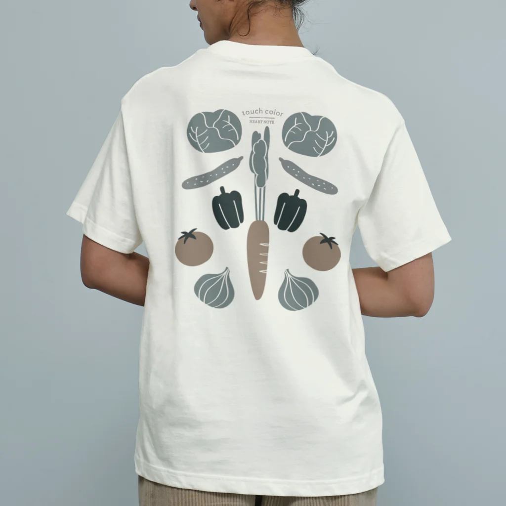 たっちからぁショップのなでなで野菜アースカラー Organic Cotton T-Shirt