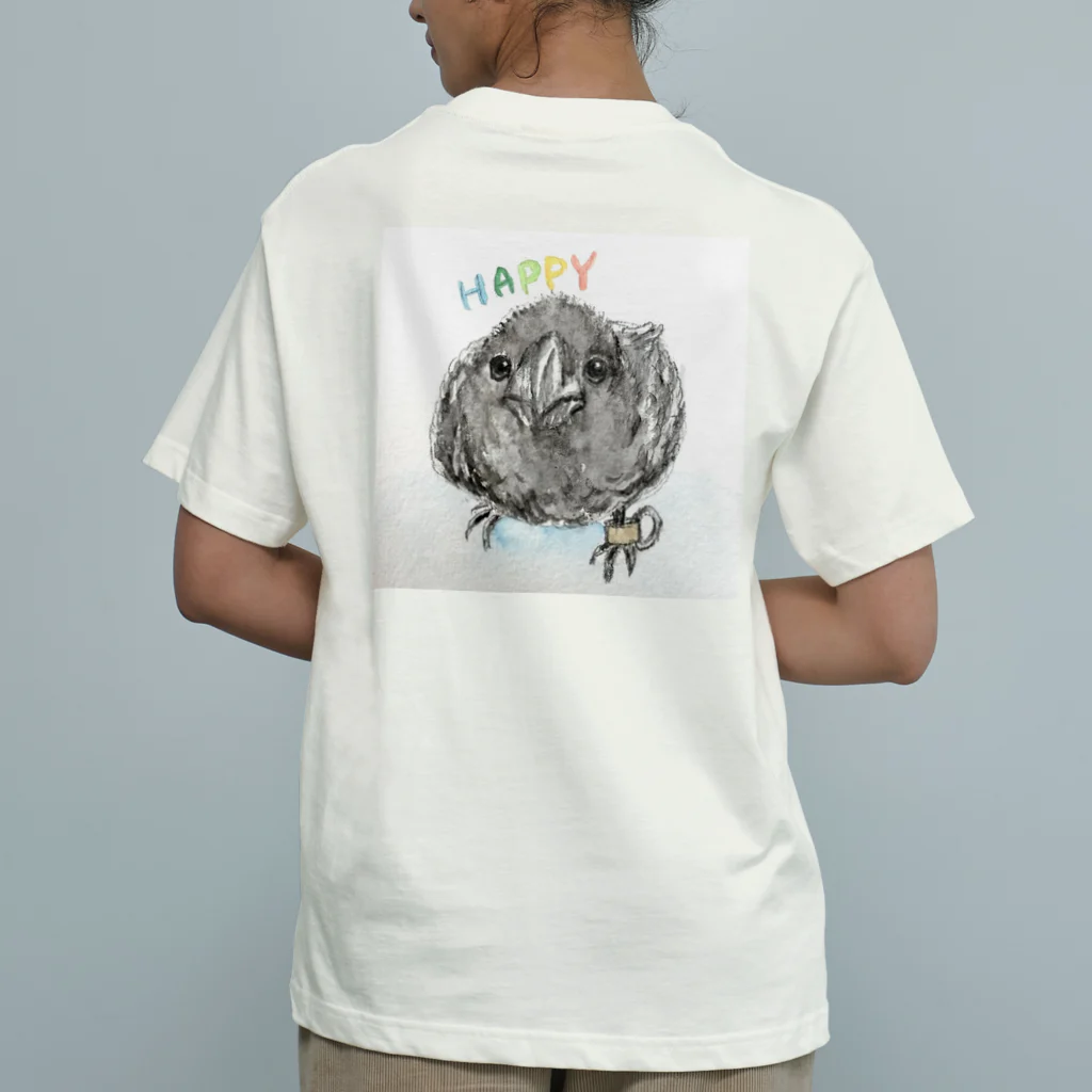 パート主婦しずかのオリジナルイラストグッズのカラスのハッピー Organic Cotton T-Shirt