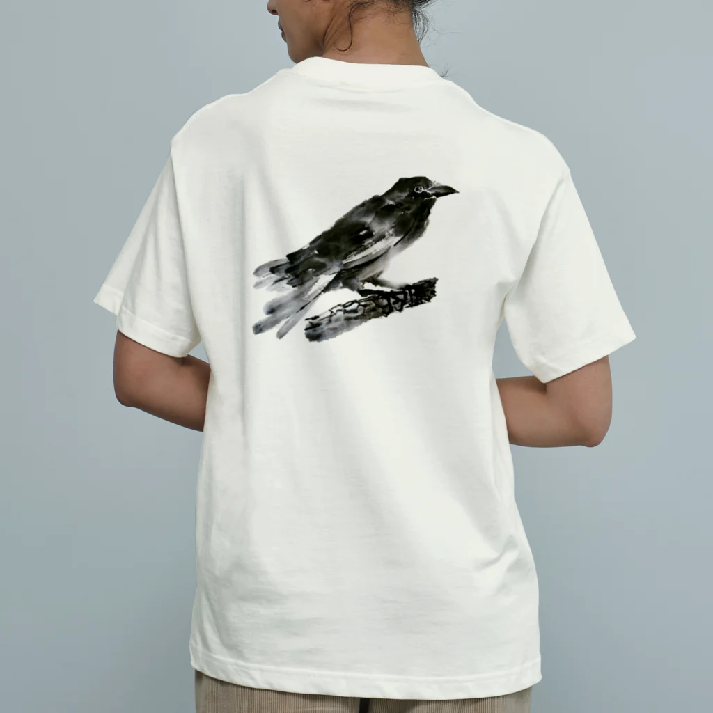 水墨絵師 松木墨善のカラスさん Organic Cotton T-Shirt