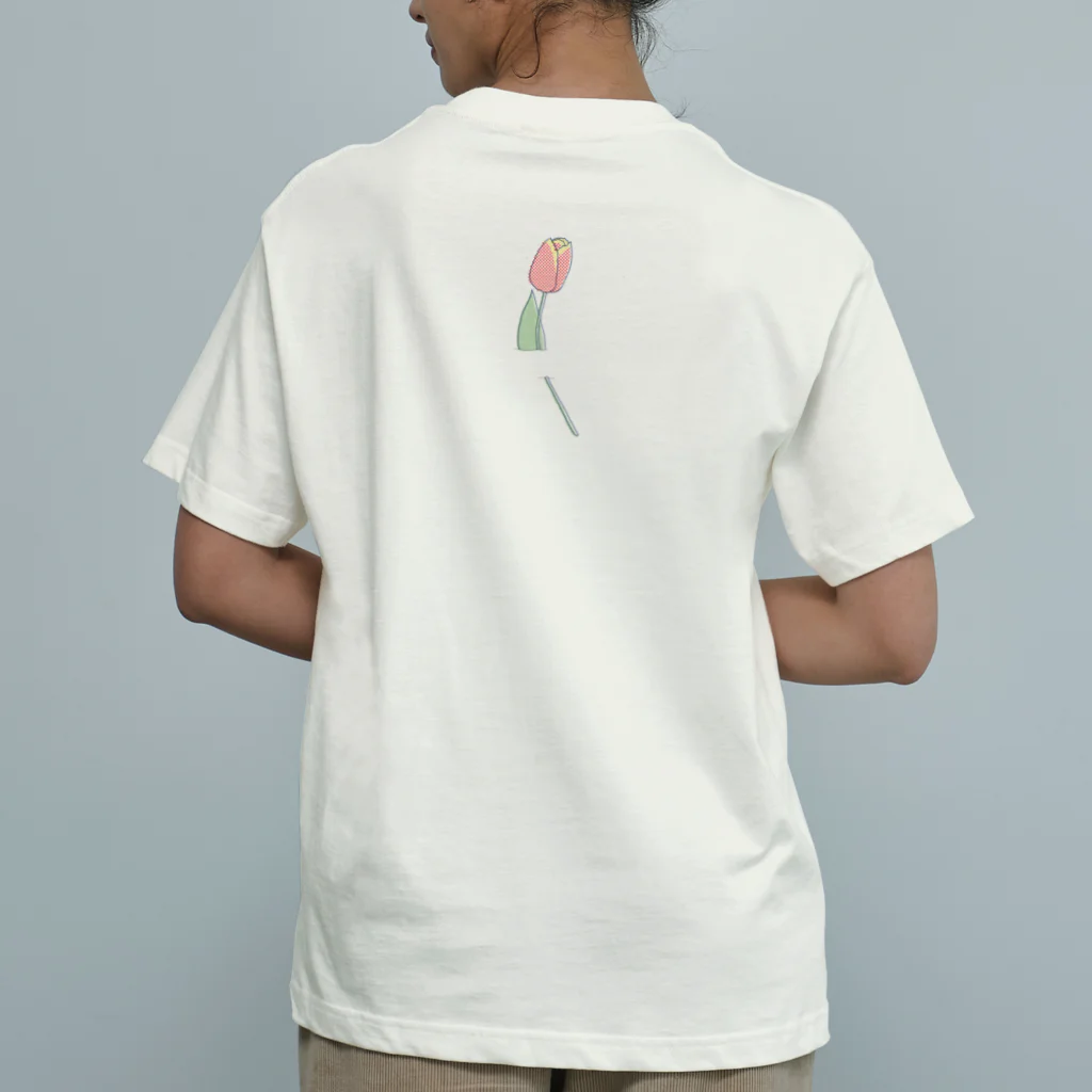 #midnatsuyasumi のえびら　チューリップ Organic Cotton T-Shirt