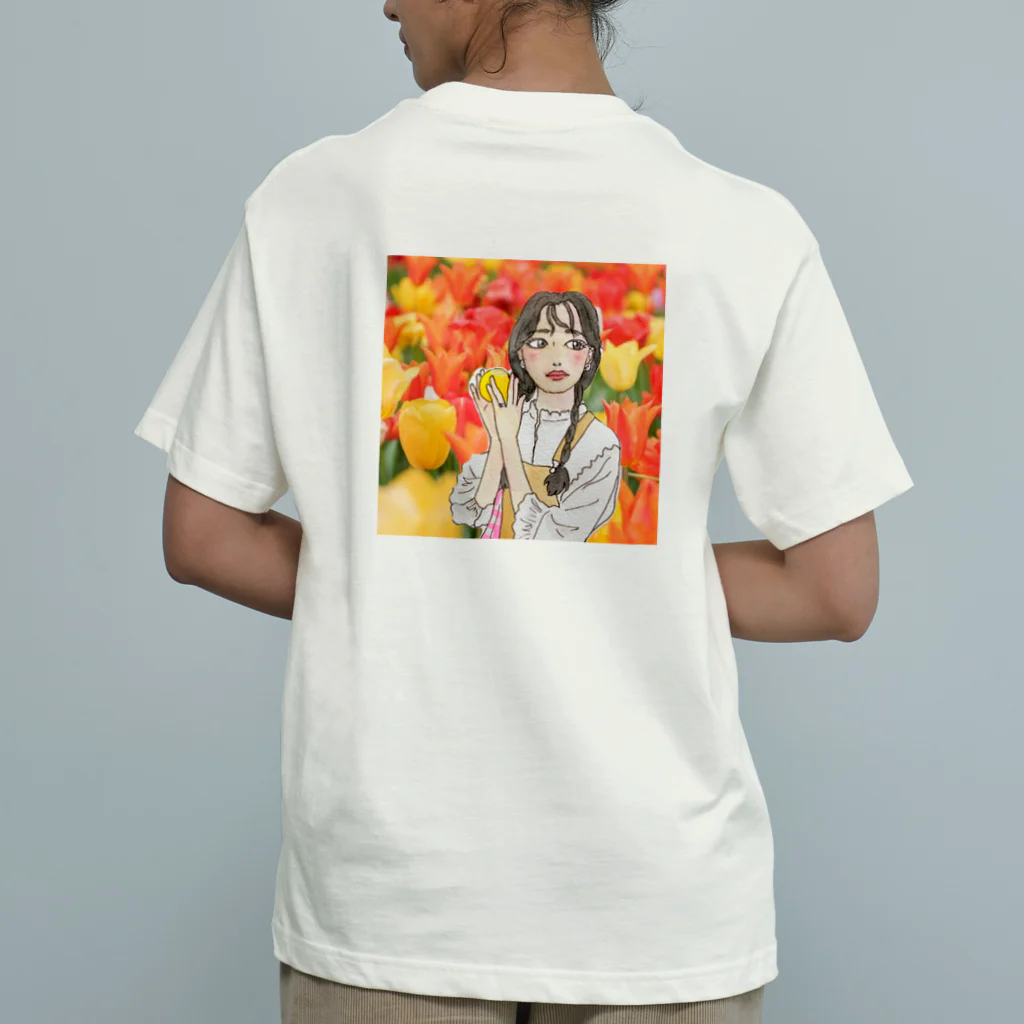 Tsukikageのオレンジ Organic Cotton T-Shirt