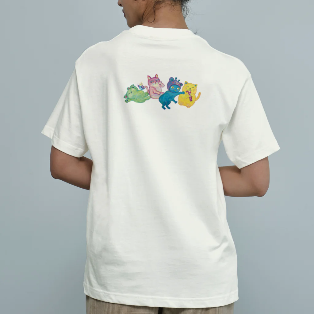 char pottery のトリねこパーティー Organic Cotton T-Shirt