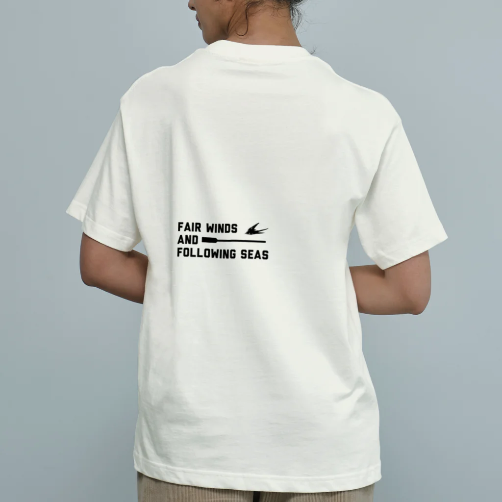 Spirit of Sailors 冒険ギアの航海（モノクロ） Organic Cotton T-Shirt