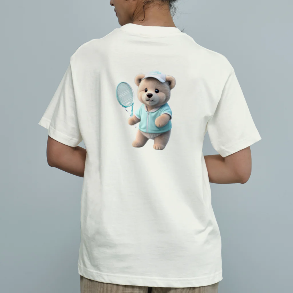 🐾風太🐾のテニス熊ちゃん オーガニックコットンTシャツ