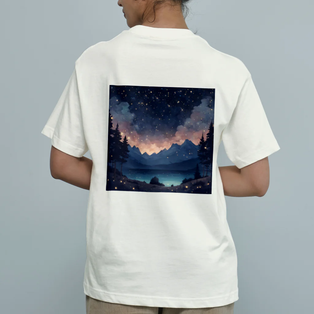 夜景ショップの満天の星空が綺麗なグッズ Organic Cotton T-Shirt
