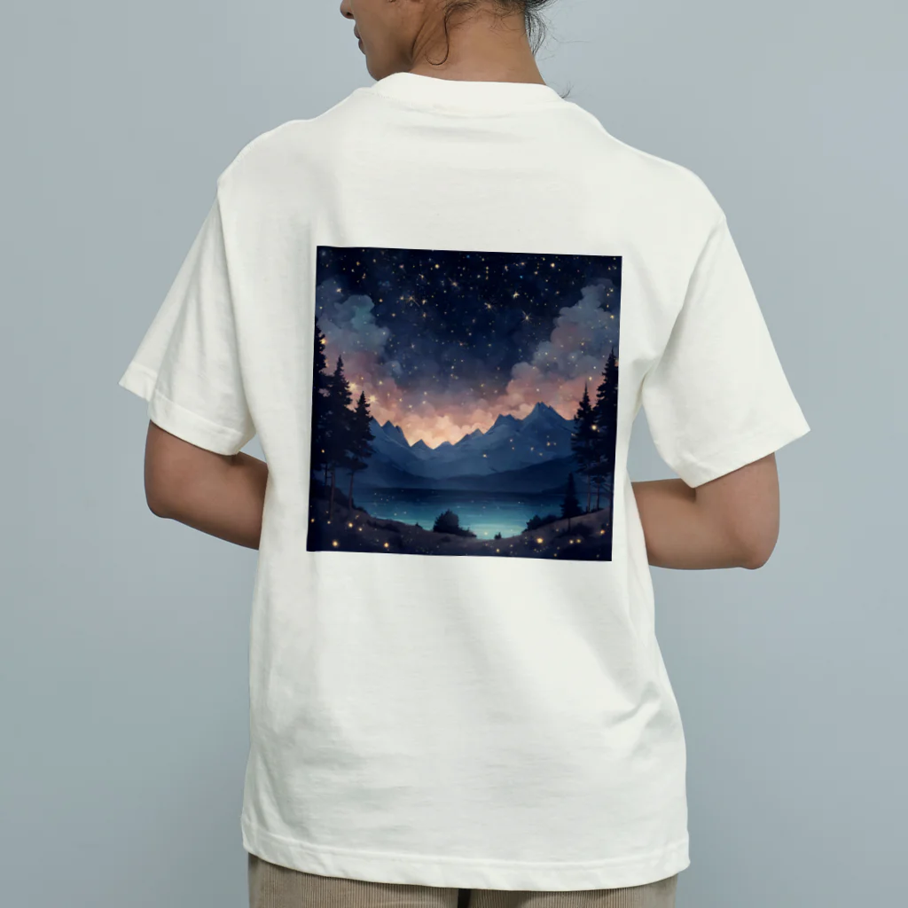 夜景ショップの満天の星空が綺麗なグッズ オーガニックコットンTシャツ