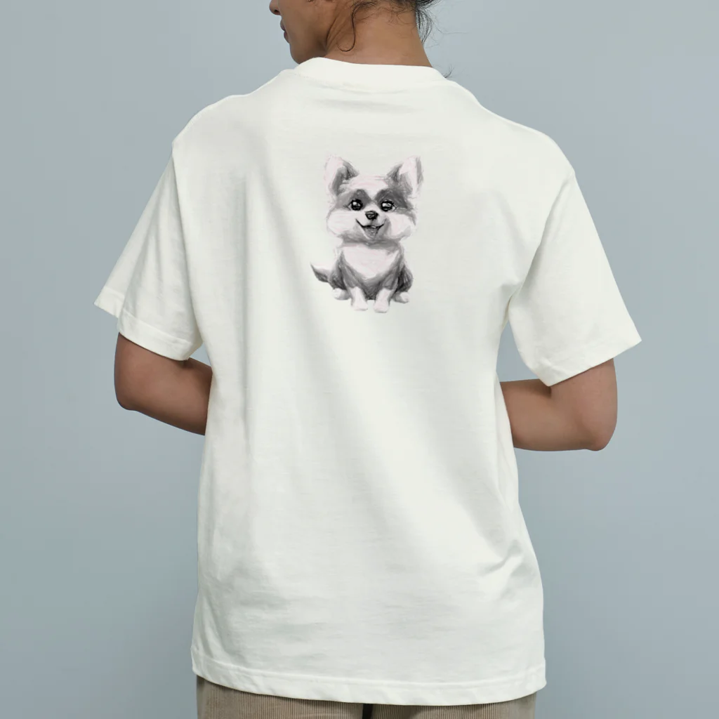 garireoの飼い主を待っている犬 オーガニックコットンTシャツ