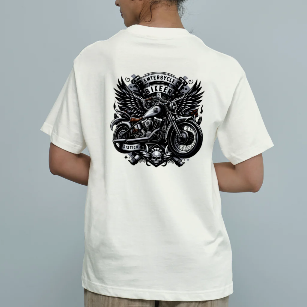 AIまーぼのRebel Ride: ビンテージバイカー Organic Cotton T-Shirt