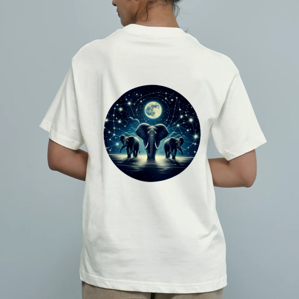 FUMYのNight  Elephant Symphonic オーガニックコットンTシャツ