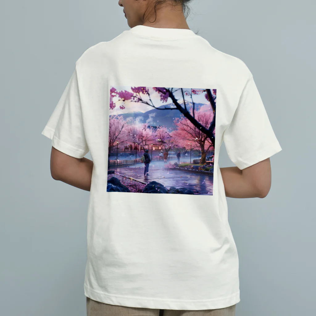 AQUAMETAVERSEの満開の桜を鑑賞する私 アメジスト 2846 Organic Cotton T-Shirt