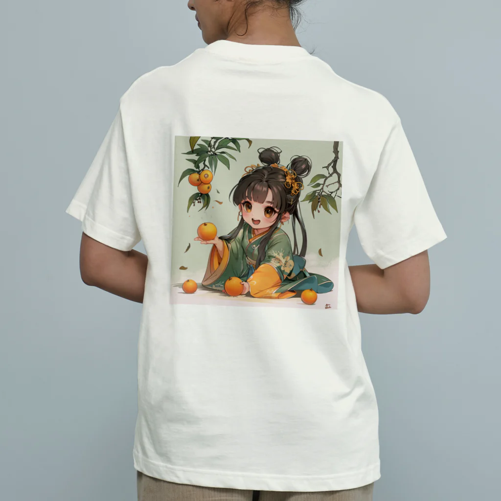 AQUAMETAVERSEの小さな弁財天様が豊富な収穫に喜び アメジスト 2846 Organic Cotton T-Shirt