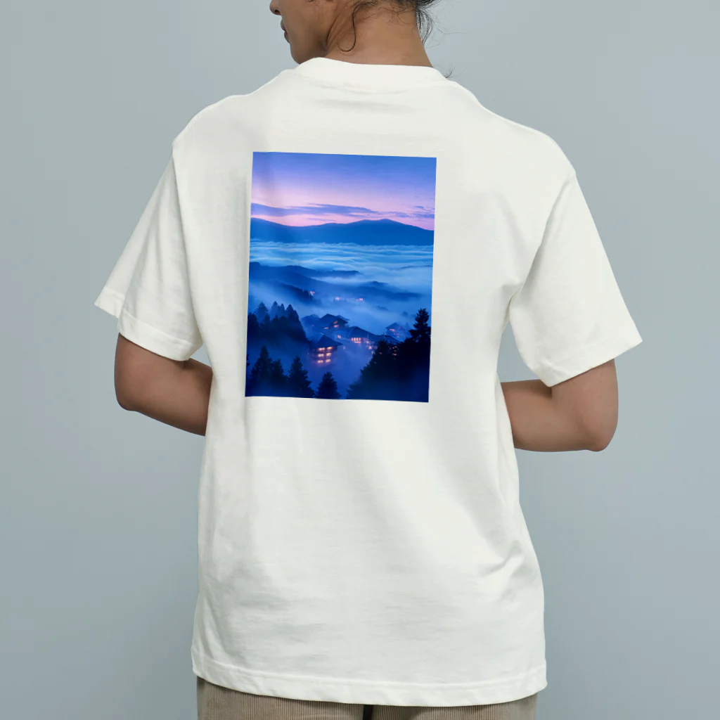 AQUAMETAVERSEの雲海とホテル街の灯　ラフルール　1859 オーガニックコットンTシャツ