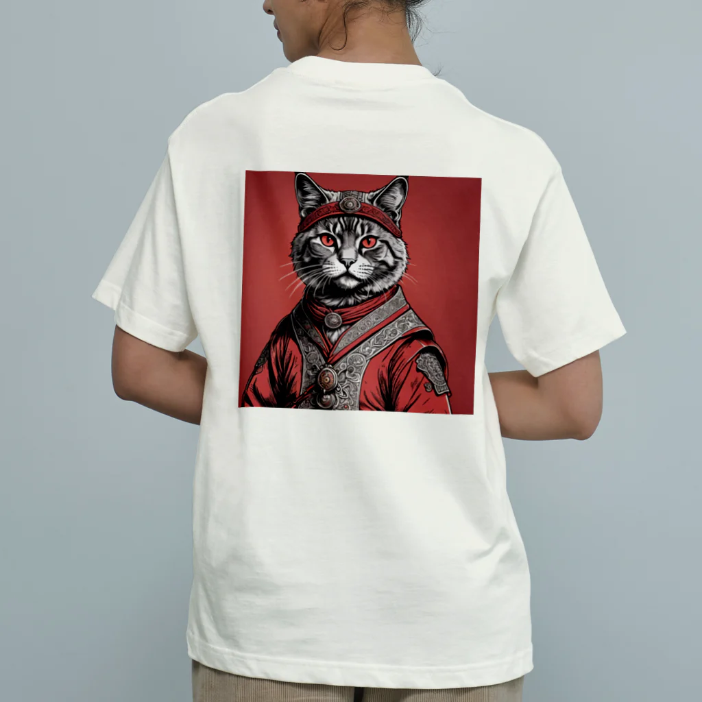 hogarakuの縄文猫 オーガニックコットンTシャツ