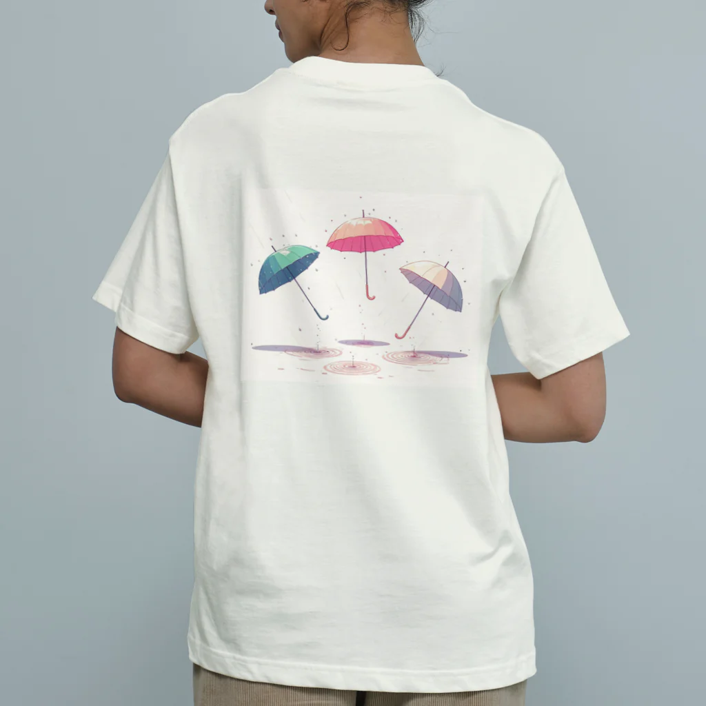 Shiro_kuroの雨で踊る傘 Organic Cotton T-Shirt