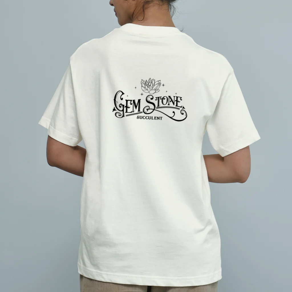 gemのGEMSTONEsucculent オーガニックコットンTシャツ