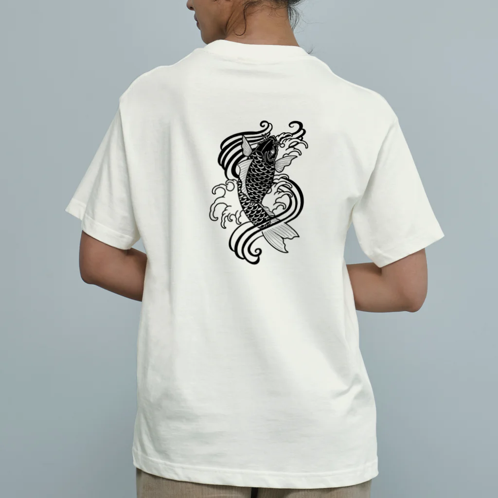 大和の和柄鯉 オーガニックコットンTシャツ