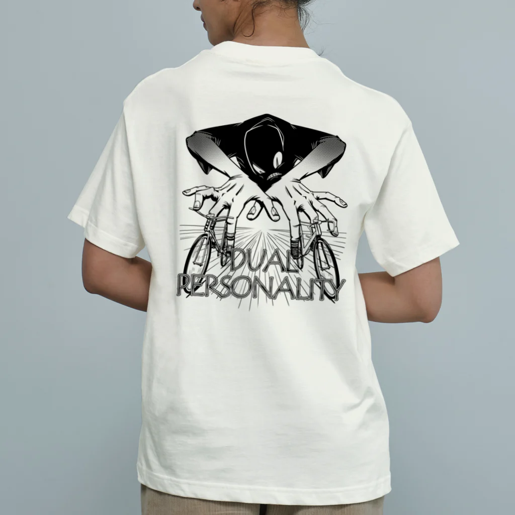 nidan-illustrationの"DUAL PERSONALITY"(B&W) #2 オーガニックコットンTシャツ