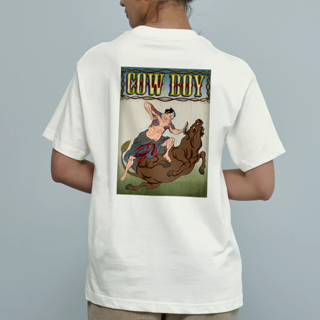 nidan-illustrationの"cow boy"(武者絵) #2 オーガニックコットンTシャツ