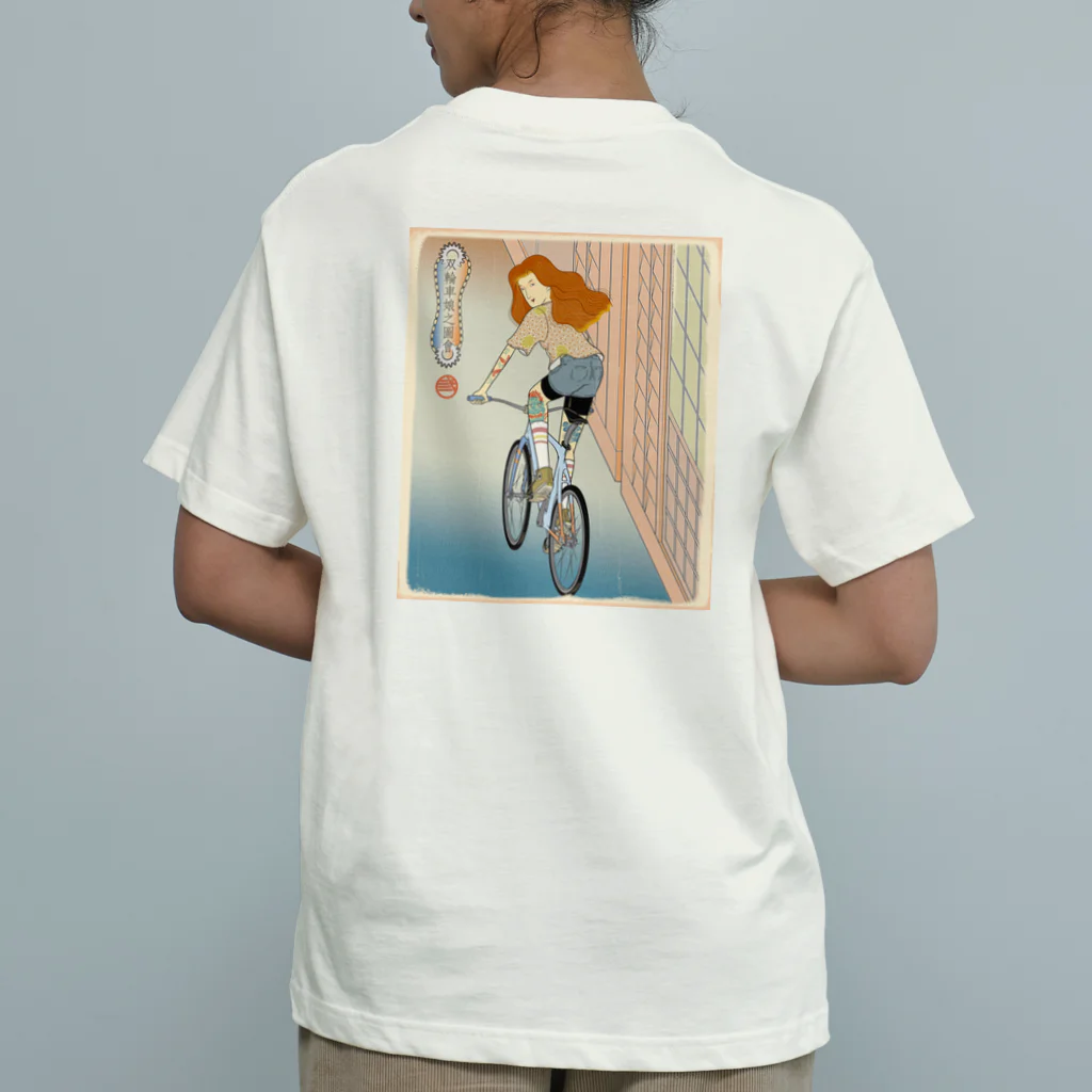 nidan-illustrationの"双輪車娘之圖會" 4-#2 オーガニックコットンTシャツ