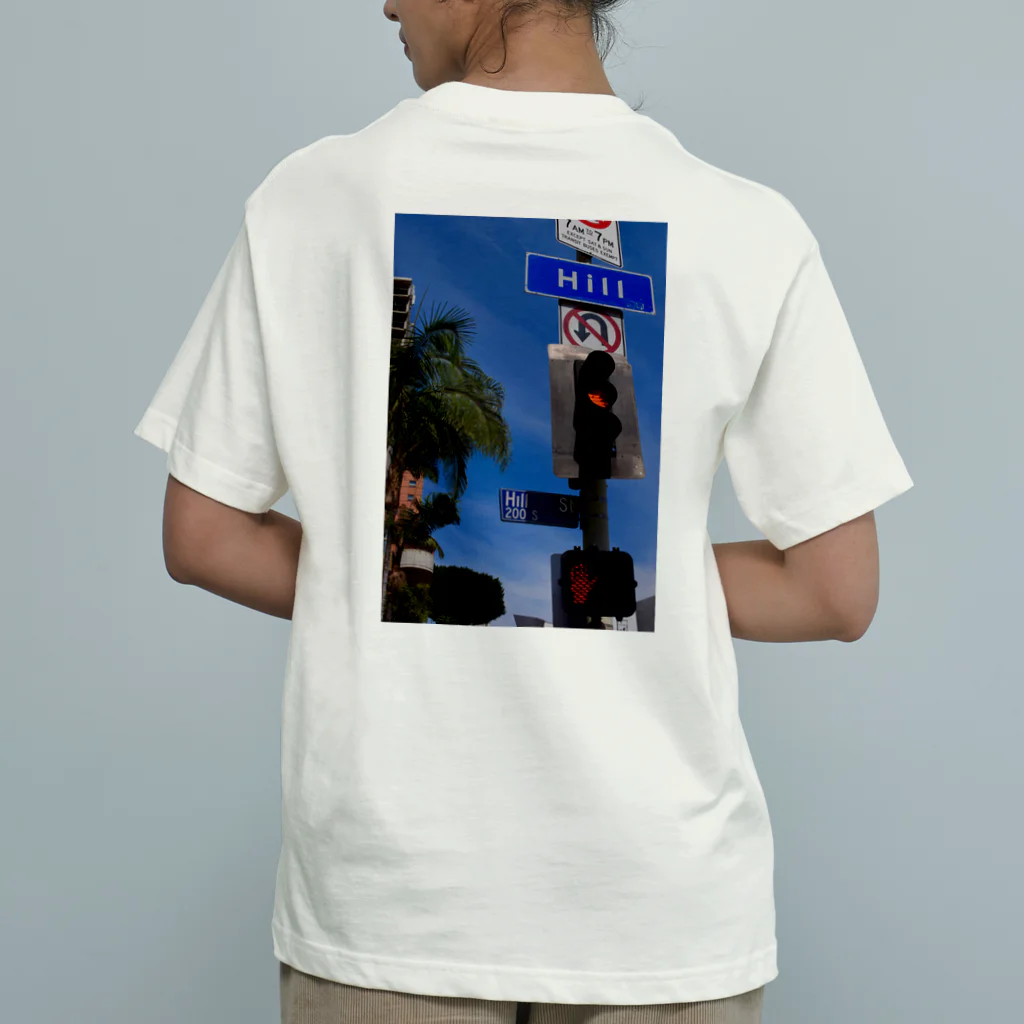 チルTショップのCalifornian Hill（バックプリント） オーガニックコットンTシャツ