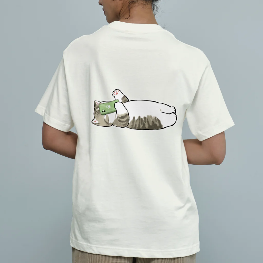 mofusandの寝落ち オーガニックコットンTシャツ