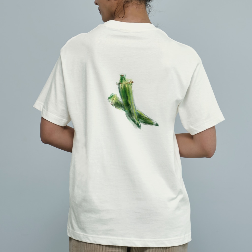 akane_art（茜音工房）のベジタブルT（オクラ） Organic Cotton T-Shirt