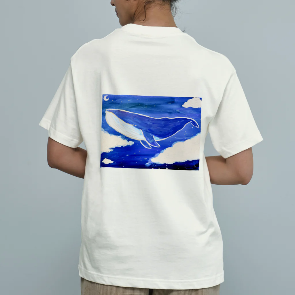 uzuuzuの空泳ぐタイプのクジラさん オーガニックコットンTシャツ