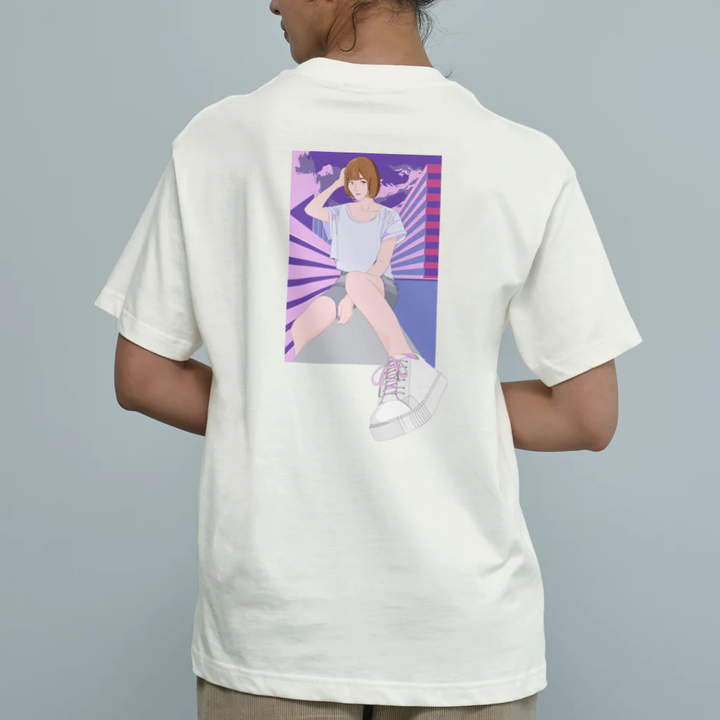 A.IsseiのGirl 3D back オーガニックコットンTシャツ