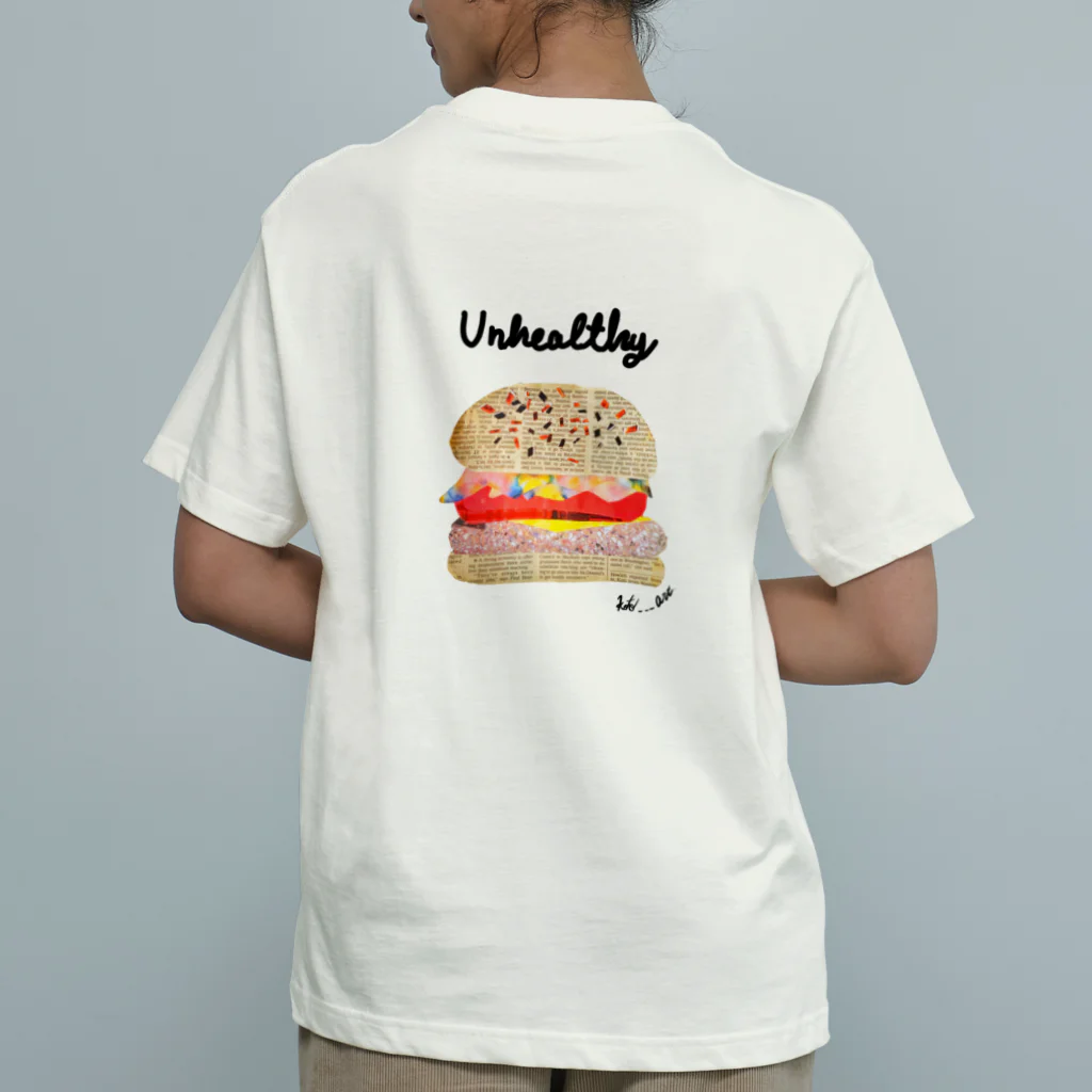 koto___artのUnhealthy オーガニックコットンTシャツ