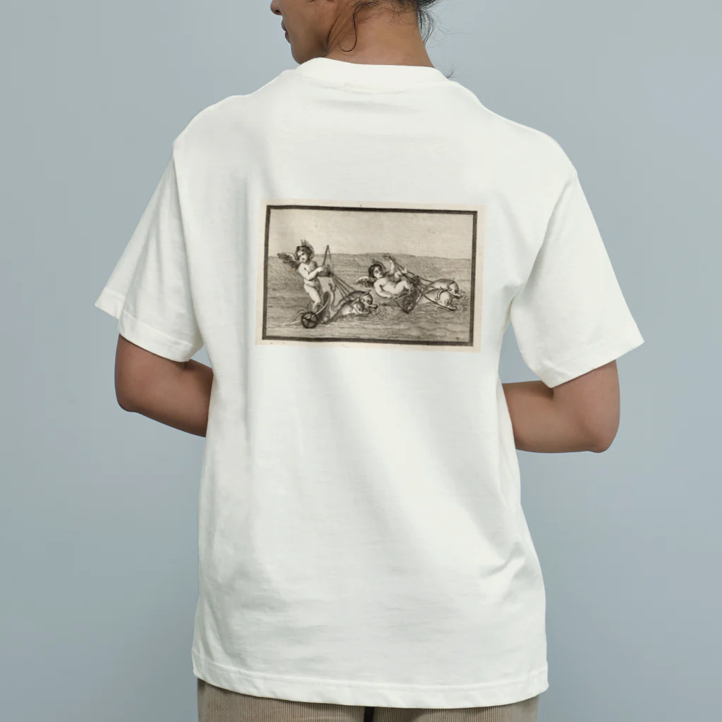 J. Jeffery Print Galleryの天使のイルカ車レース オーガニックコットンTシャツ