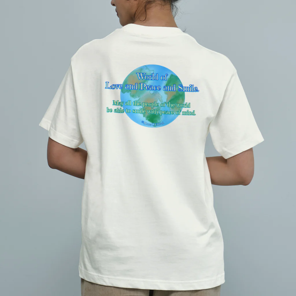 Mona♡ChirolのWorld of Love＆Peace＆SmileーBlue Vol.④－ オーガニックコットンTシャツ