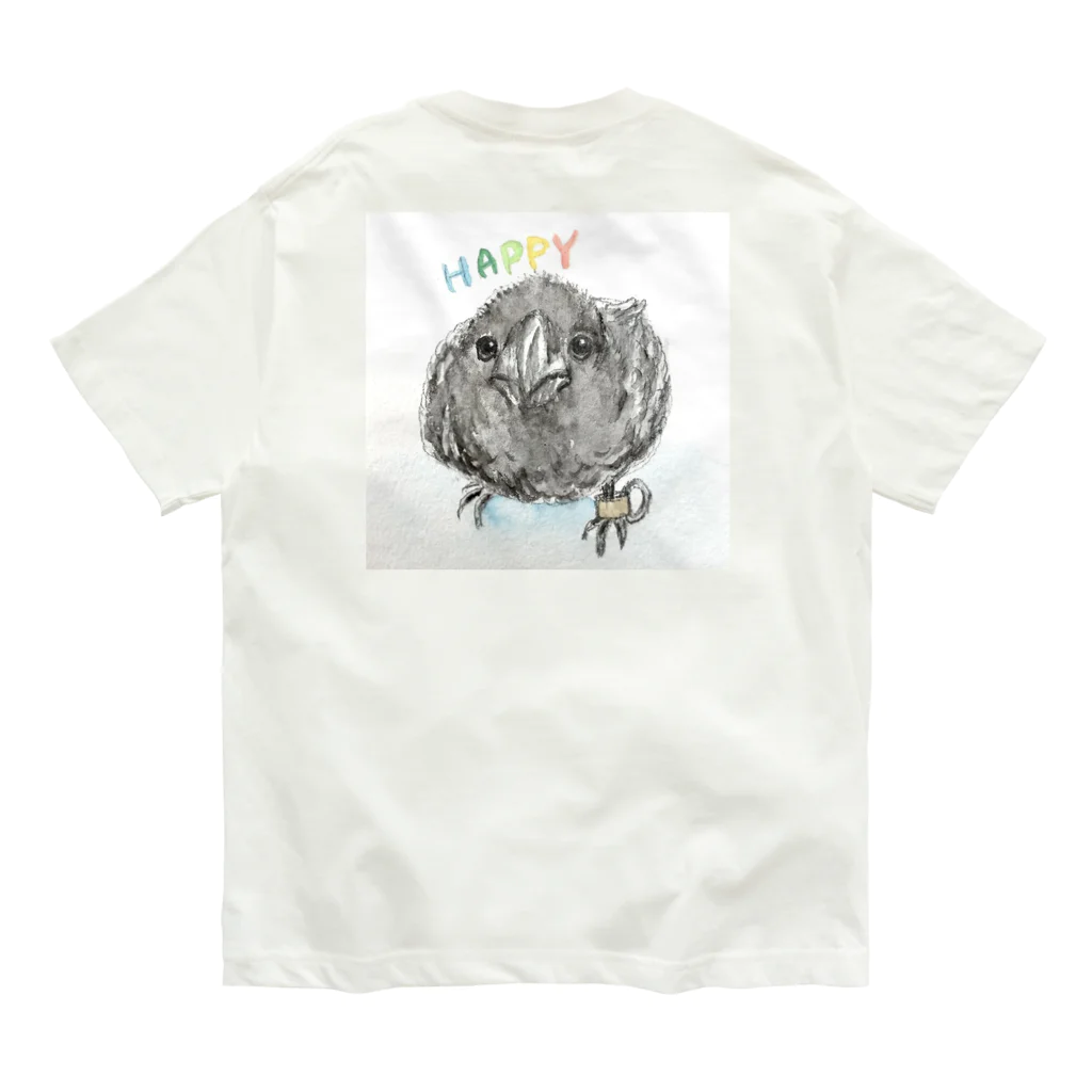 パート主婦しずかのオリジナルイラストグッズのカラスのハッピー Organic Cotton T-Shirt