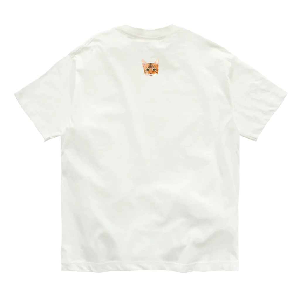 utouch_のネコ【顔】 オーガニックコットンTシャツ