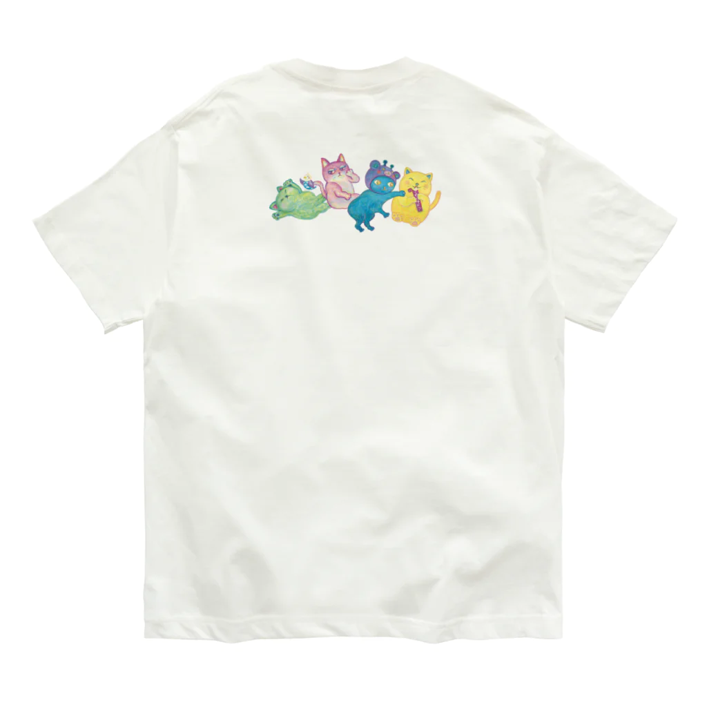 char pottery のトリねこパーティー Organic Cotton T-Shirt