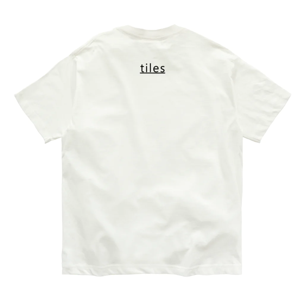 生物＝ケモノのヲ店の『tiles』Sea horse オーガニックコットンTシャツ